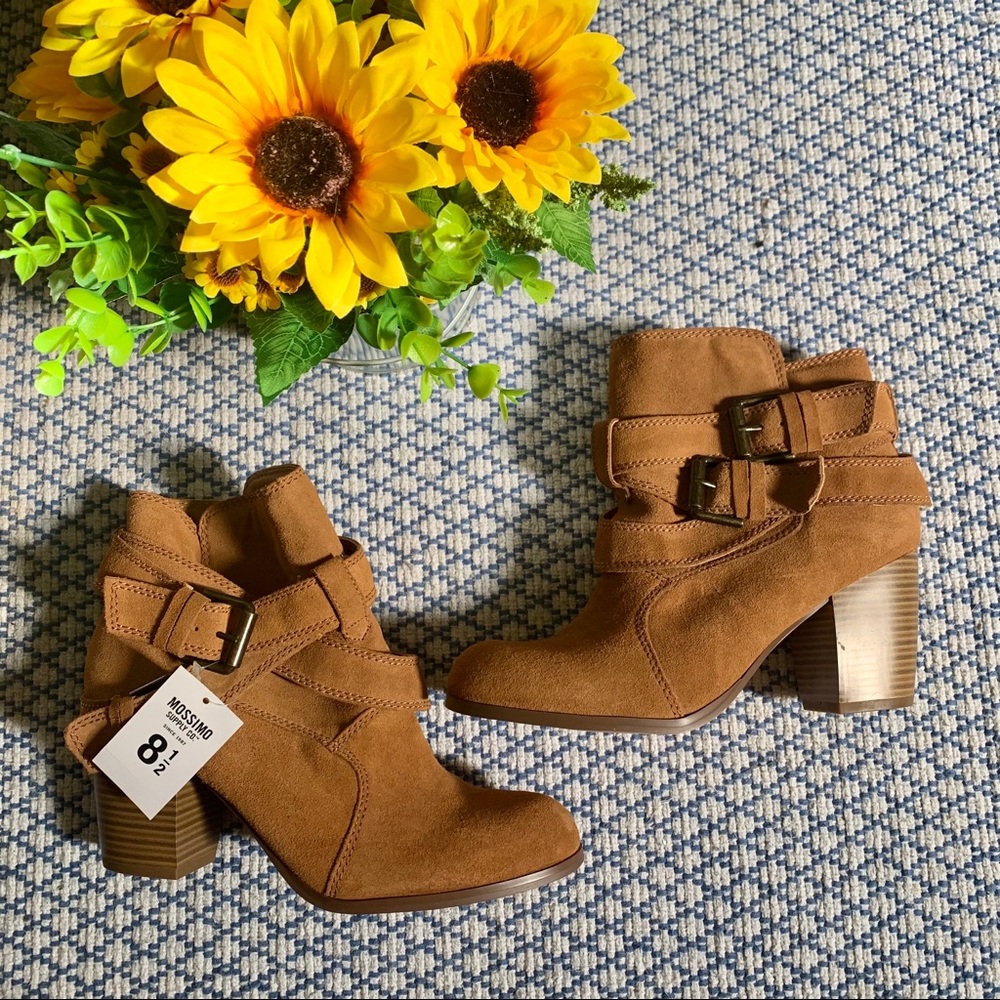 Mossimo ankle booties- cognac 8 1/2